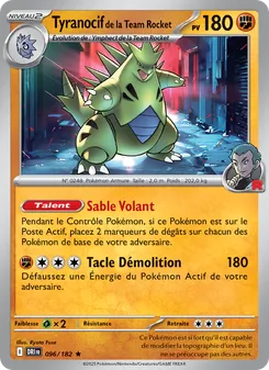 Tyranocif de la Team Rocket, Rivalités Destinées 096