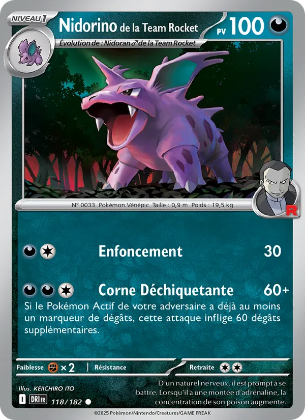 Nidorino de la Team Rocket, Rivalités Destinées 118