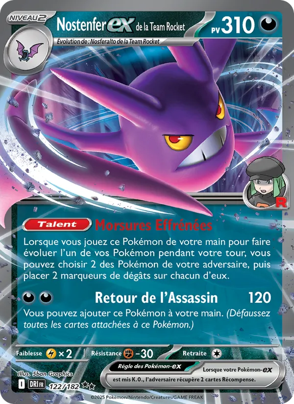 Nostenfer-ex de la Team Rocket, Rivalités Destinées 122