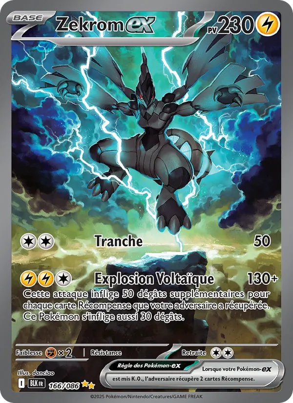 Zekrom-ex, Foudre Noire 166