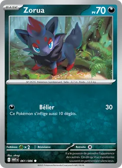 Zorua, Flamme Blanche 061