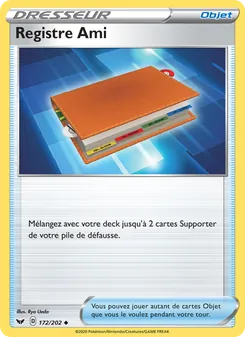 Registre Ami, Épée et Bouclier 172