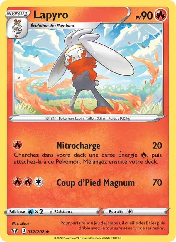Lapyro, Épée et Bouclier 32