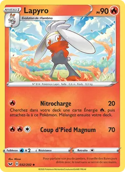 Lapyro, Épée et Bouclier 32