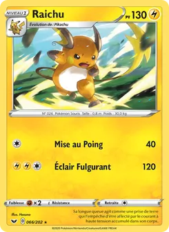 Raichu, Épée et Bouclier 66