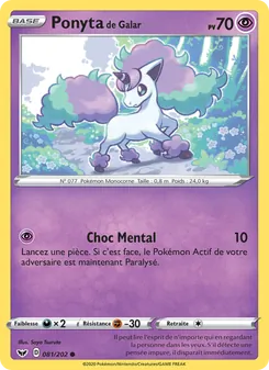 Ponyta de Galar, Épée et Bouclier 81