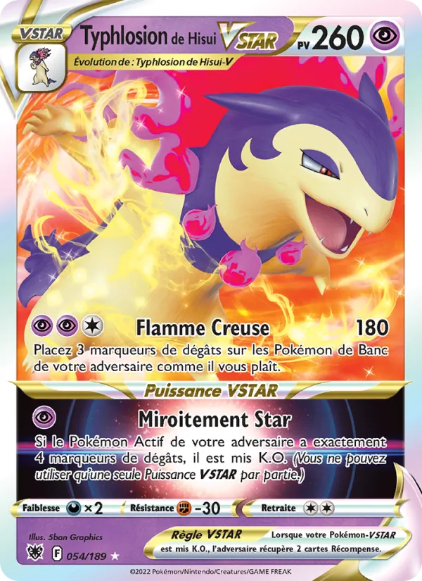 Typhlosion de Hisui VSTAR, Astres Radieux 054