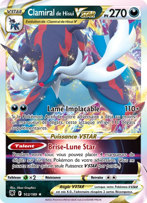 Clamiral de Hisui VSTAR, Astres Radieux 102