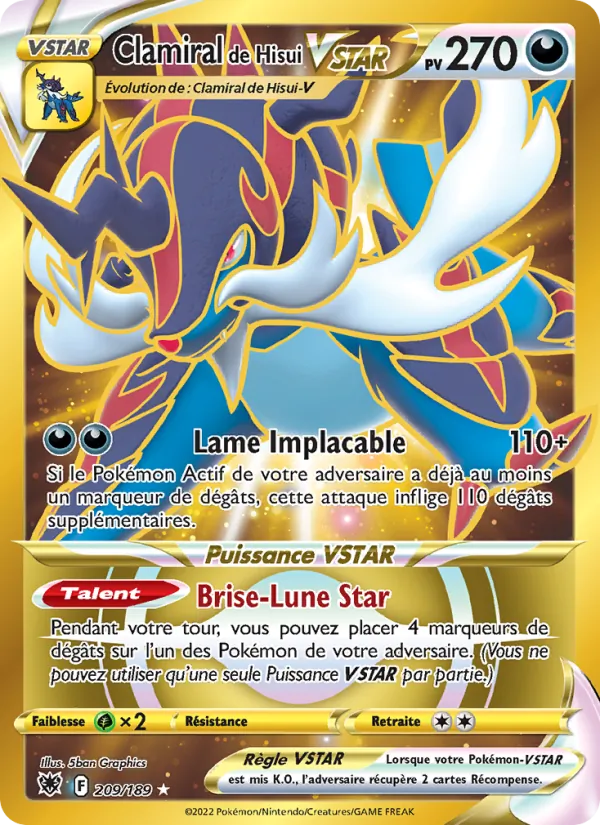 Clamiral de Hisui VSTAR, Astres Radieux 209
