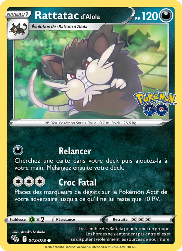 Rattatac d'Alola, Pokémon GO 042
