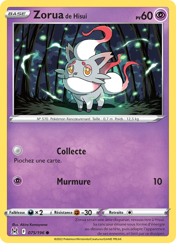Zorua de Hisui, Origine Perdue 075