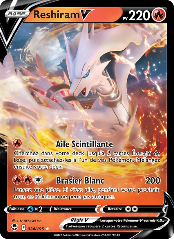 Reshiram V, Tempête Argentée 024