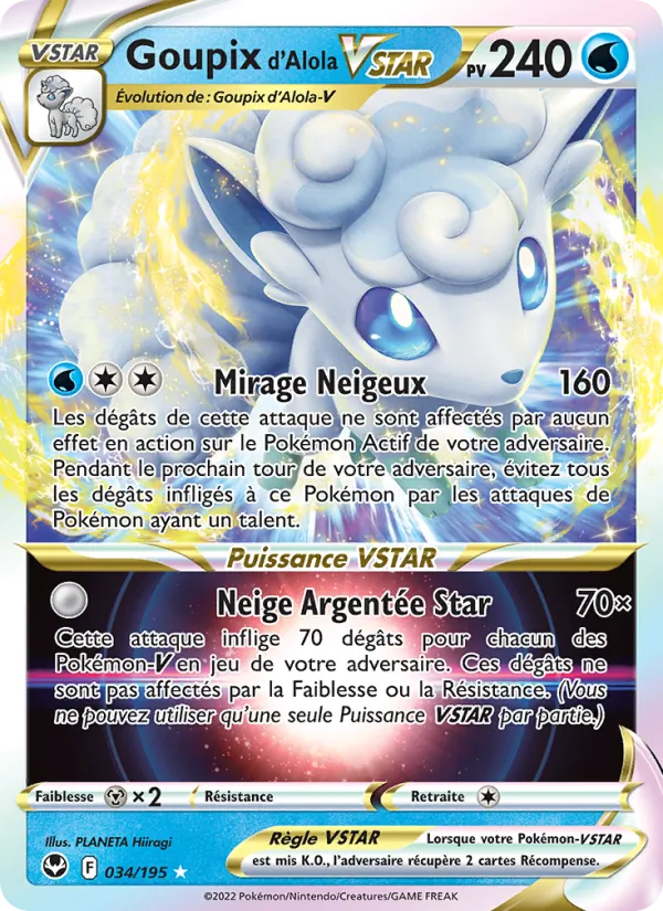 Goupix d'Alola VSTAR, Tempête Argentée 034