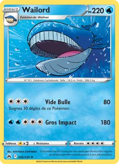 Wailord, Zénith Suprême 032