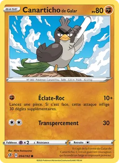 Canarticho de Galar, Clash des Rebelles 94