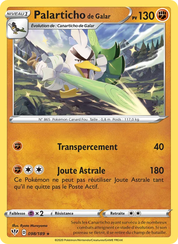 Palarticho de Galar, Ténèbres Embrasées 98