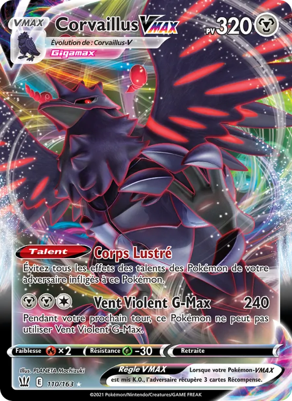 Corvaillus VMAX, Styles de combat 110
