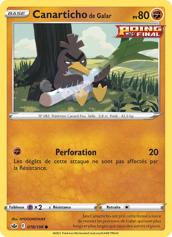 Canarticho de Galar, Règne de Glace 78