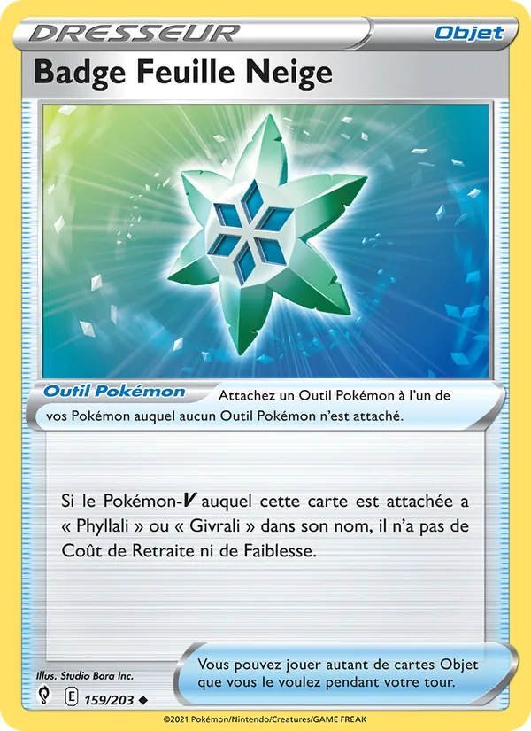 Badge Feuille Neige, Évolution Céleste 159