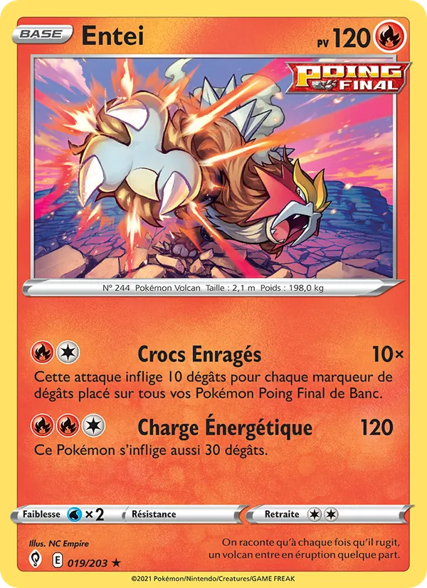 Entei, Évolution Céleste 19