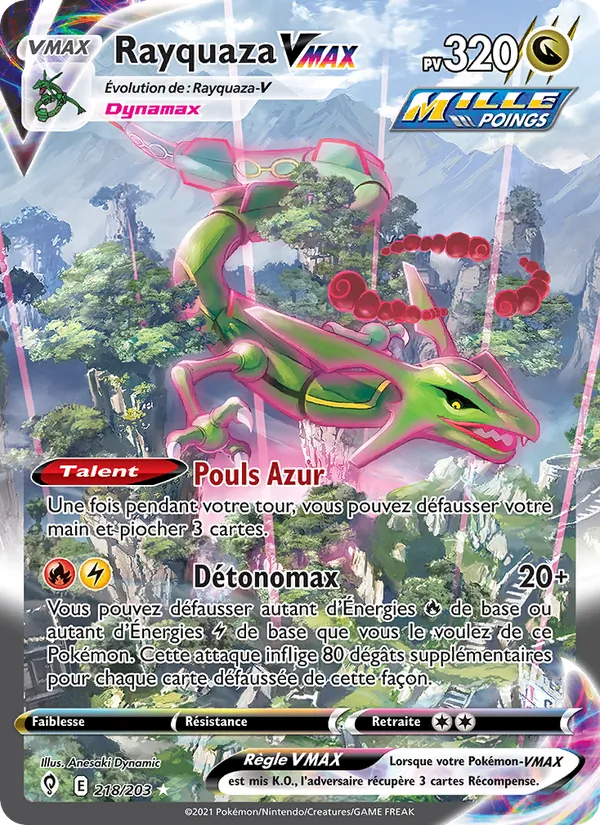 Rayquaza VMAX, Évolution Céleste 218