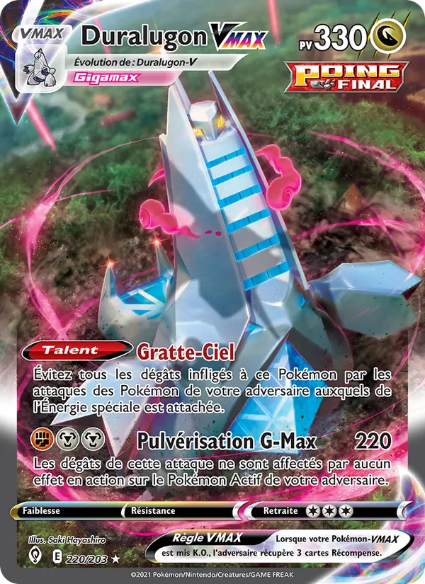 Duralugon VMAX, Évolution Céleste 220
