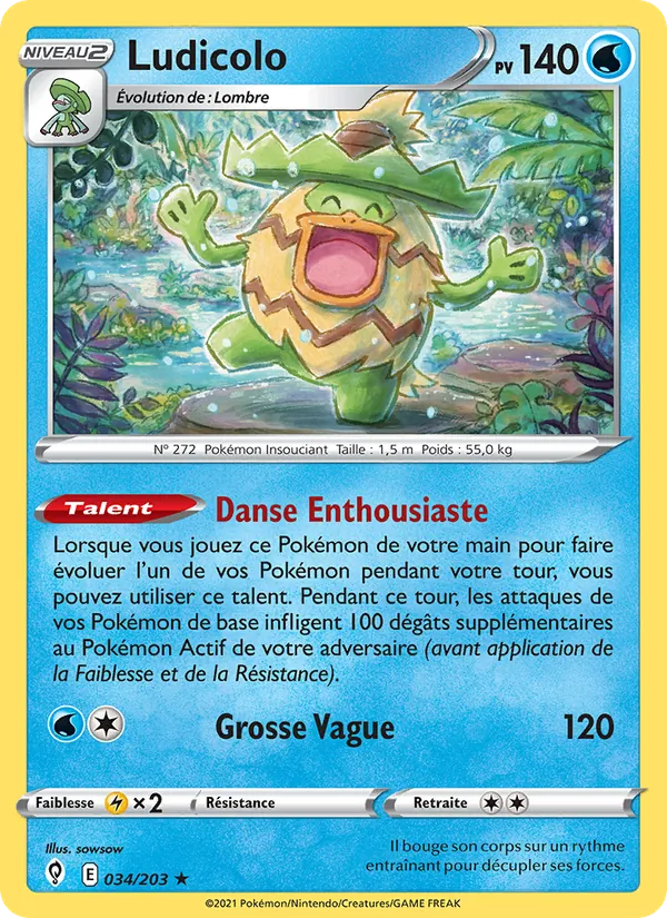 Ludicolo, Évolution Céleste 34