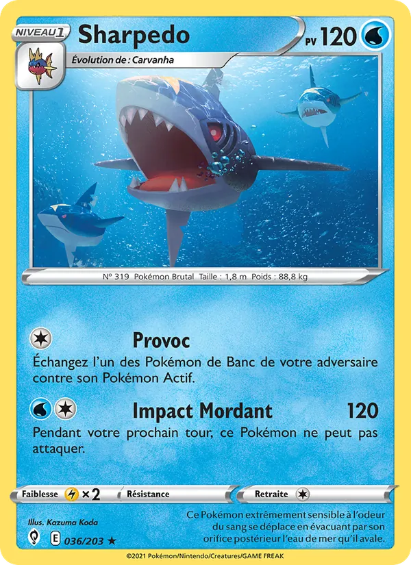 Sharpedo, Évolution Céleste 36