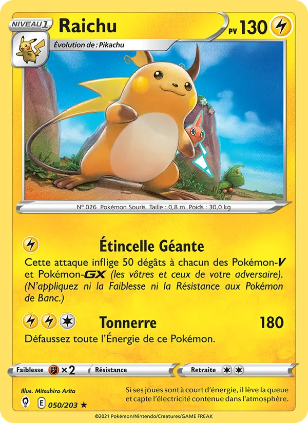 Raichu, Évolution Céleste 50