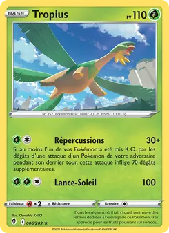 Tropius, Évolution Céleste 6