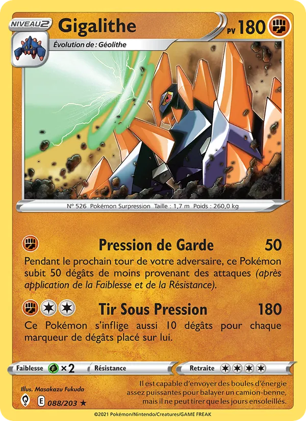 Gigalithe, Évolution Céleste 88