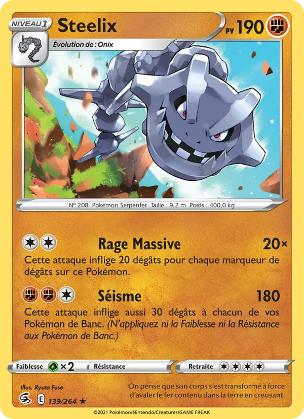 Steelix, Poing de Fusion 139