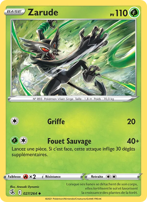 Zarude, Poing de Fusion 27