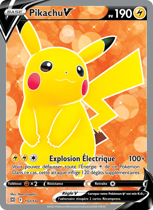 Pikachu V, Stars Étincelantes 157
