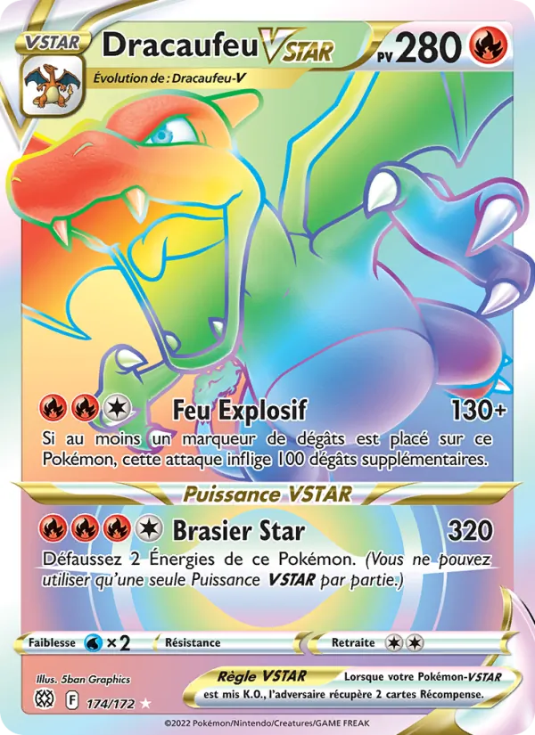 Dracaufeu VSTAR, Stars Étincelantes 174