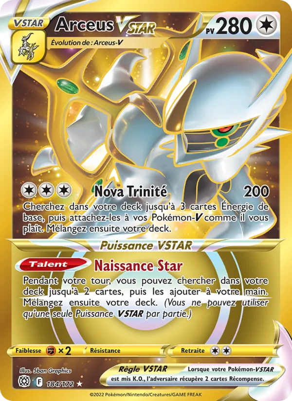 Arceus VSTAR, Stars Étincelantes 184