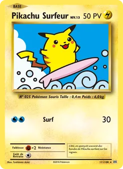 Pikachu Surfeur, Évolutions 111