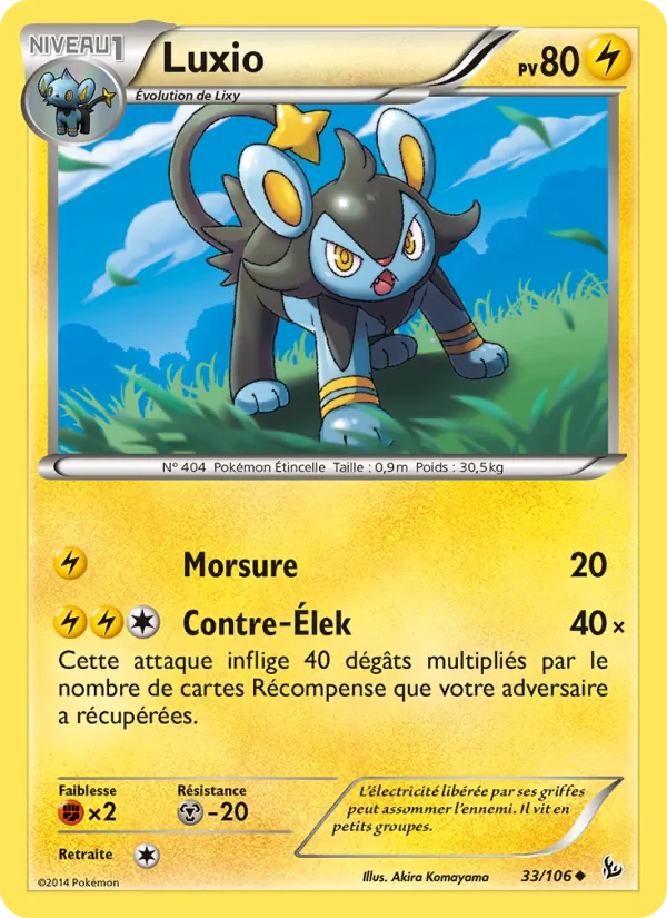 Luxio, Étincelles 33